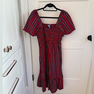 Draper James Red and Blue Tartan Plaid Dress